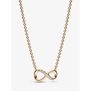 NEW PANDORA women's sparkling infinity collier necklace in gold